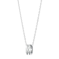 Facette white gold Pendant - White