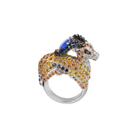 Razal white gold sapphires & diamonds Ring - White
