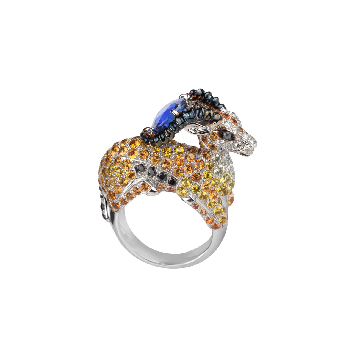 Razal white gold sapphires & diamonds Ring - White