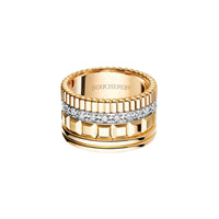 Quatre Radiant Edition L yellow and white gold & diamonds Ring - Yellow & White