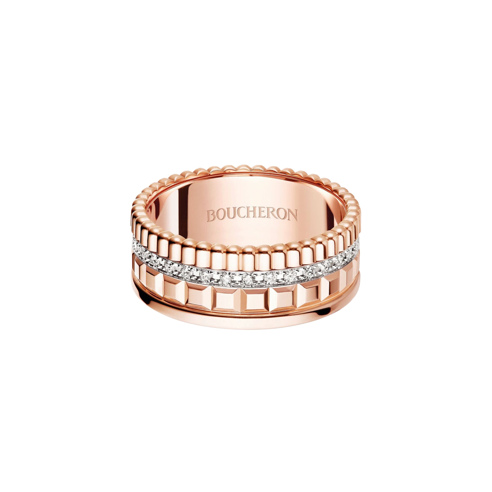Quatre Radiant Edition S white & pink gold diamonds Ring - White