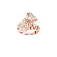Serpent Bohème S Motifs pink gold & diamonds Ring - Pink