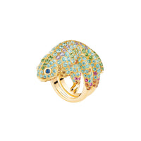 Masy The Chameleon yellow gold tourmalines sapphires & tsavorites Ring - Yellow