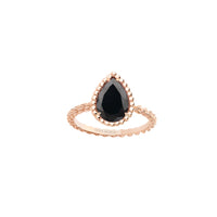 Serpent Bohème Small pink gold & Onyx Ring - Pink gold