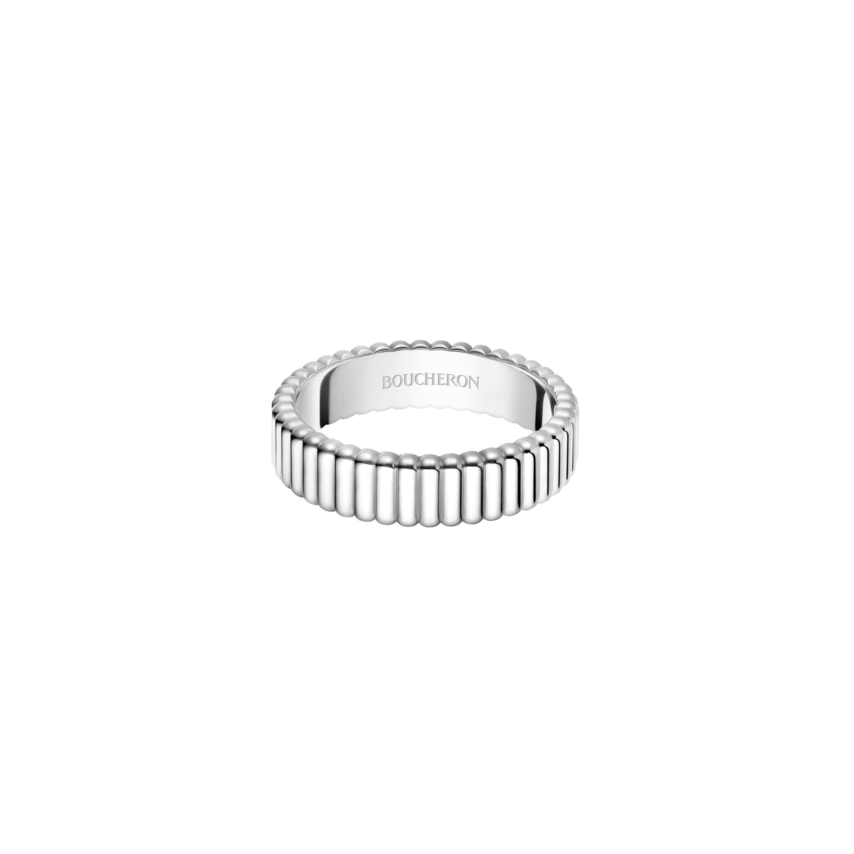 Quatre Grosgrain white gold Ring - White gold