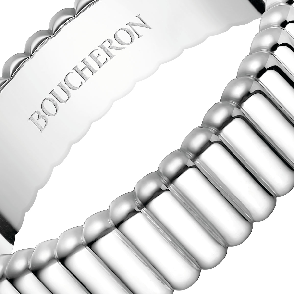 Quatre Grosgrain white gold Ring - White gold