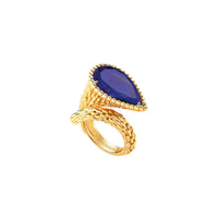 Serpent Bohème yellow gold & lapis lazuli Ring - Yellow