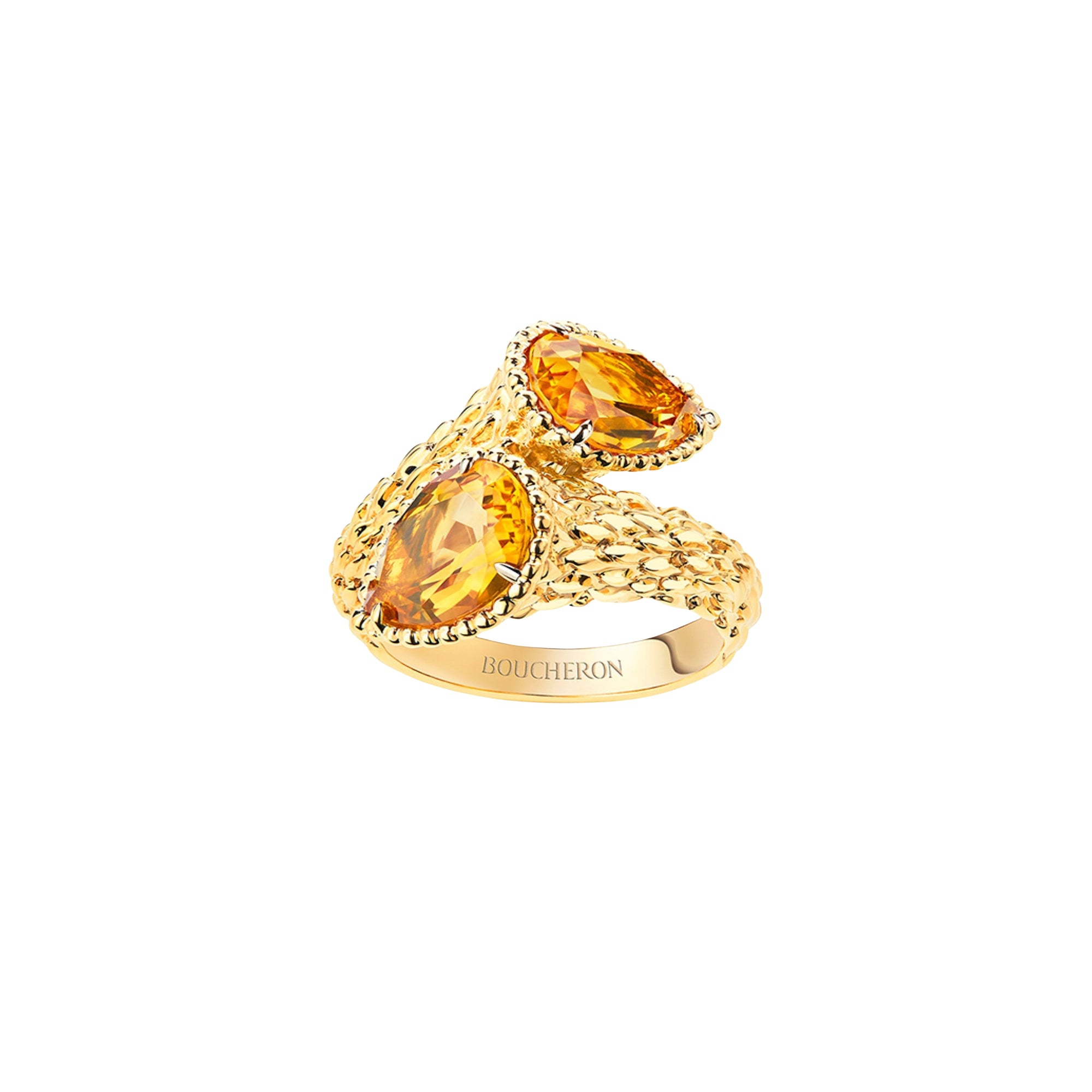 Serpent Bohème yellow gold & citrin Ring - Yellow