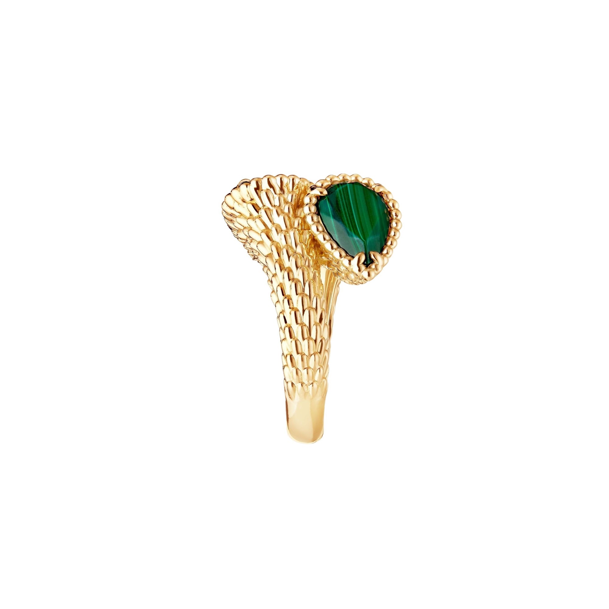 Serpent Boheme yellow gold & malachite Ring - Yellow