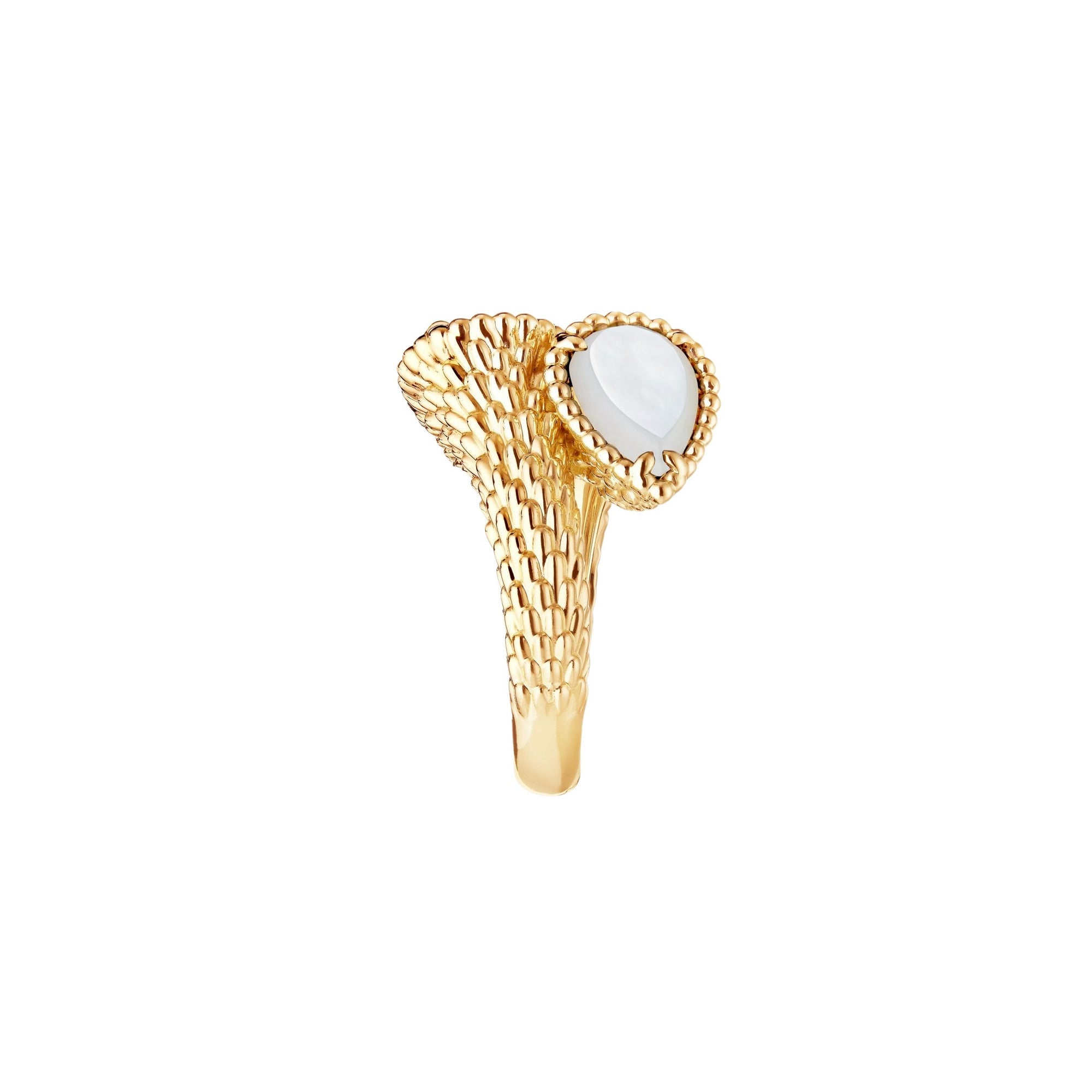 Serpent Boheme yellow gold & white pearl Ring - Yellow