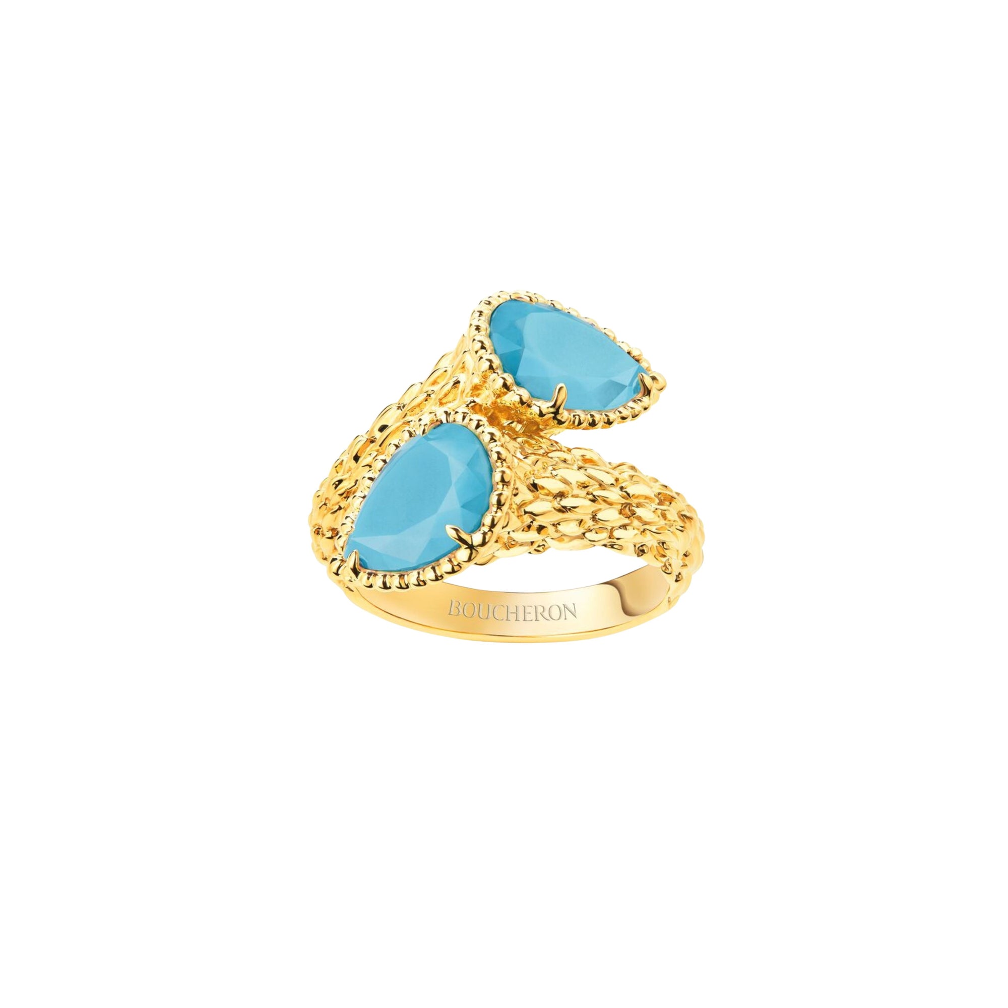 Serpent Boheme yellow gold & turquoise Ring - Yellow
