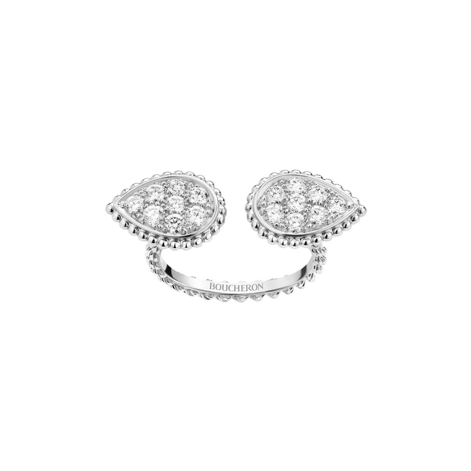 Serpent Bohème S Motifs white gold & diamonds Ring - White