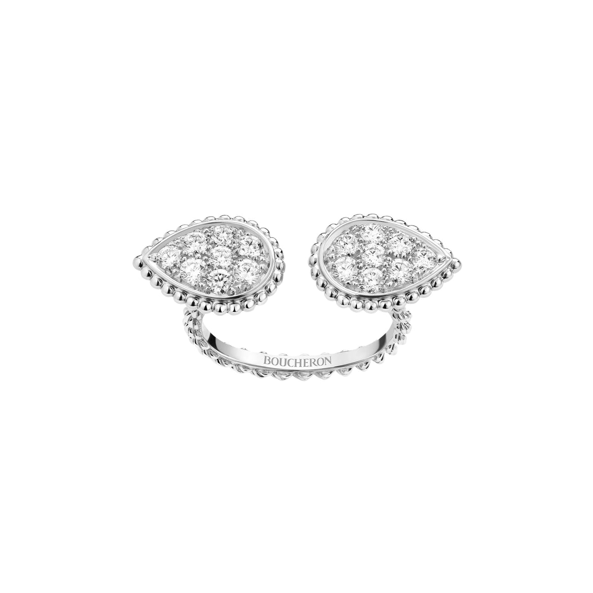 Serpent Bohème S Motifs white gold & diamonds Ring - White