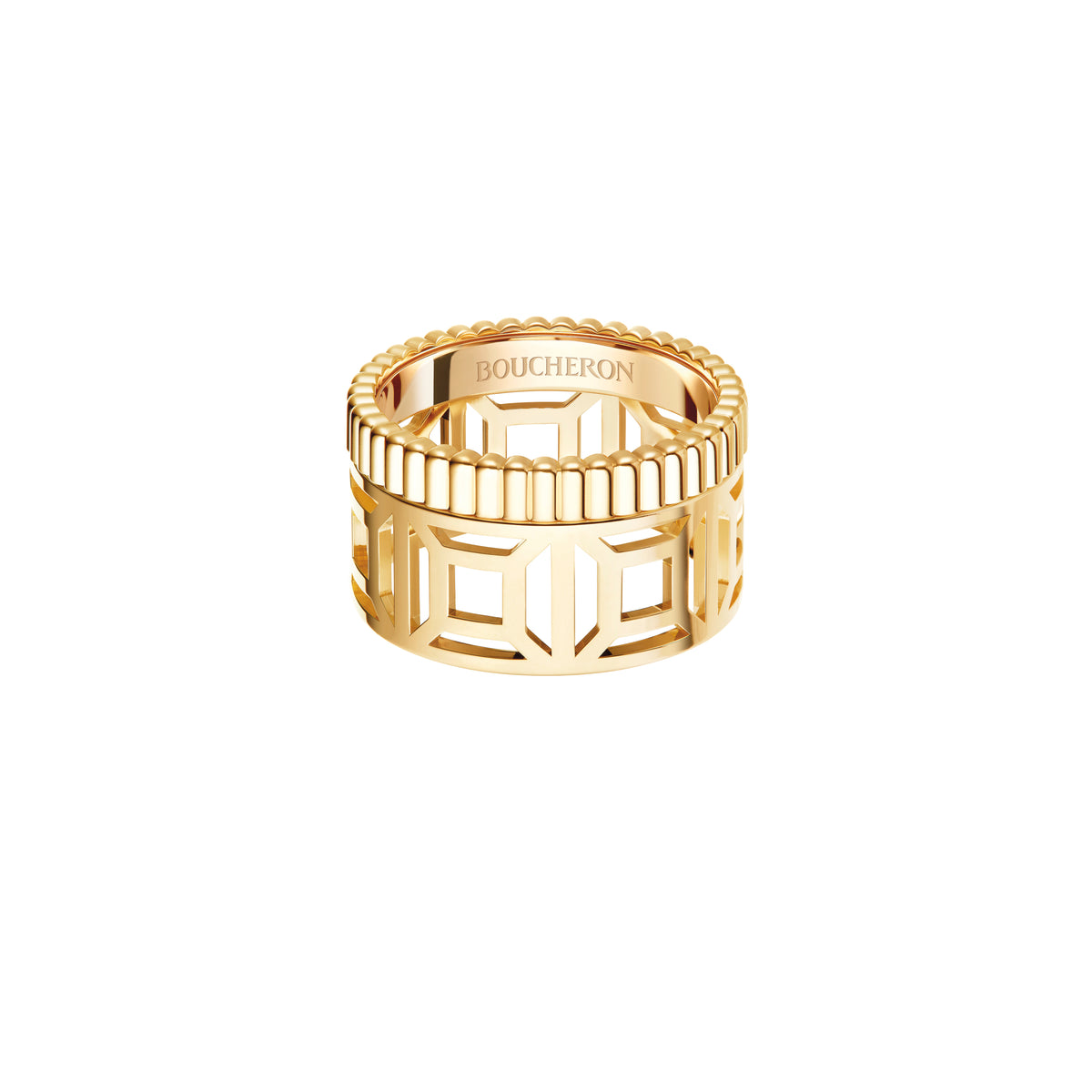Quatre radiant openwork yellow gold Ring - Yellow gold