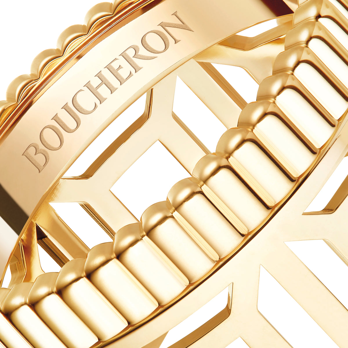 Quatre radiant openwork yellow gold Ring - Yellow gold