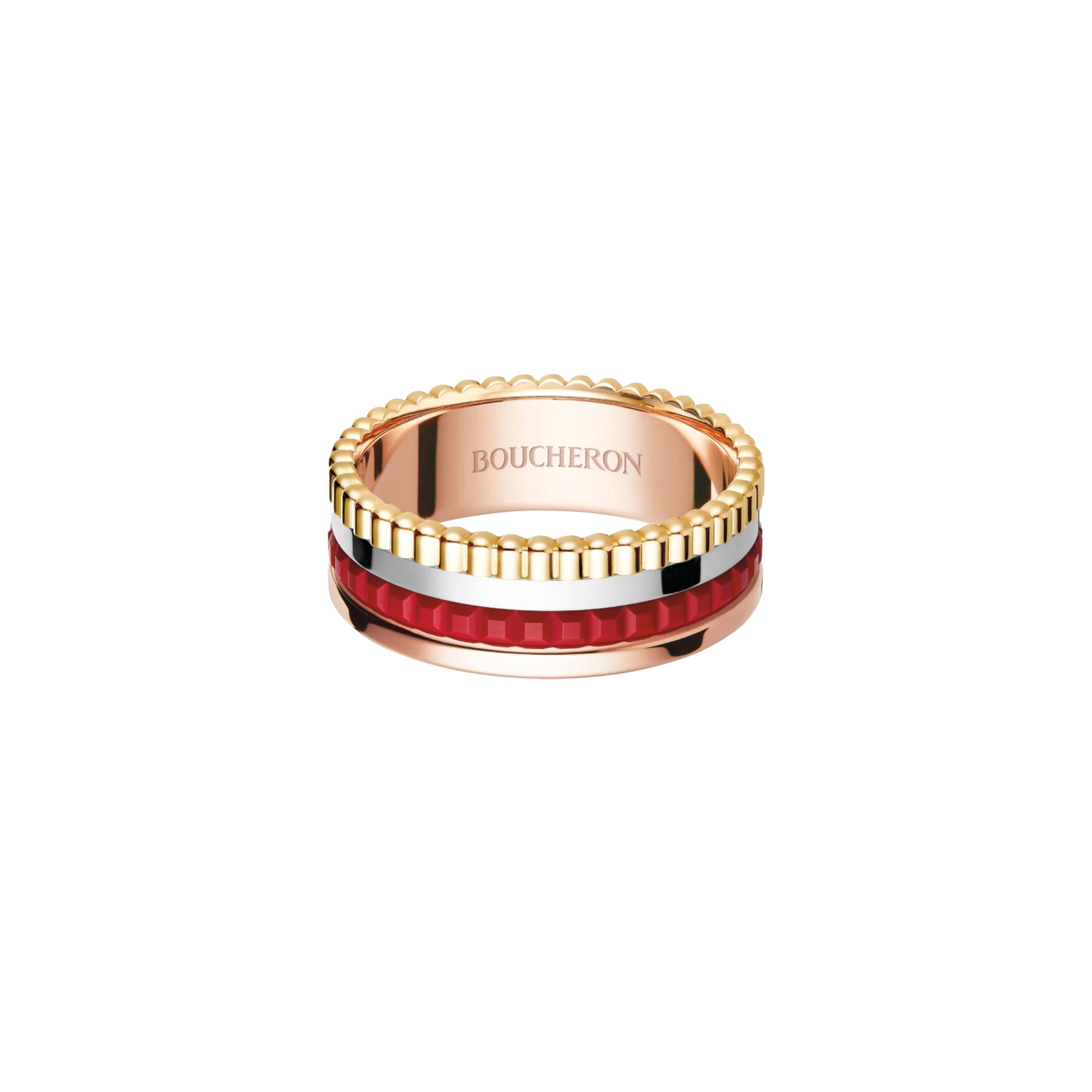 Quatre Red Edition S 3 gold Ring - White & Yellow & Pink