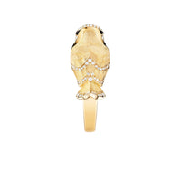 Meisa The Chickadee yellow gold diamonds onyx & black sapphires Ring - Yellow & Black