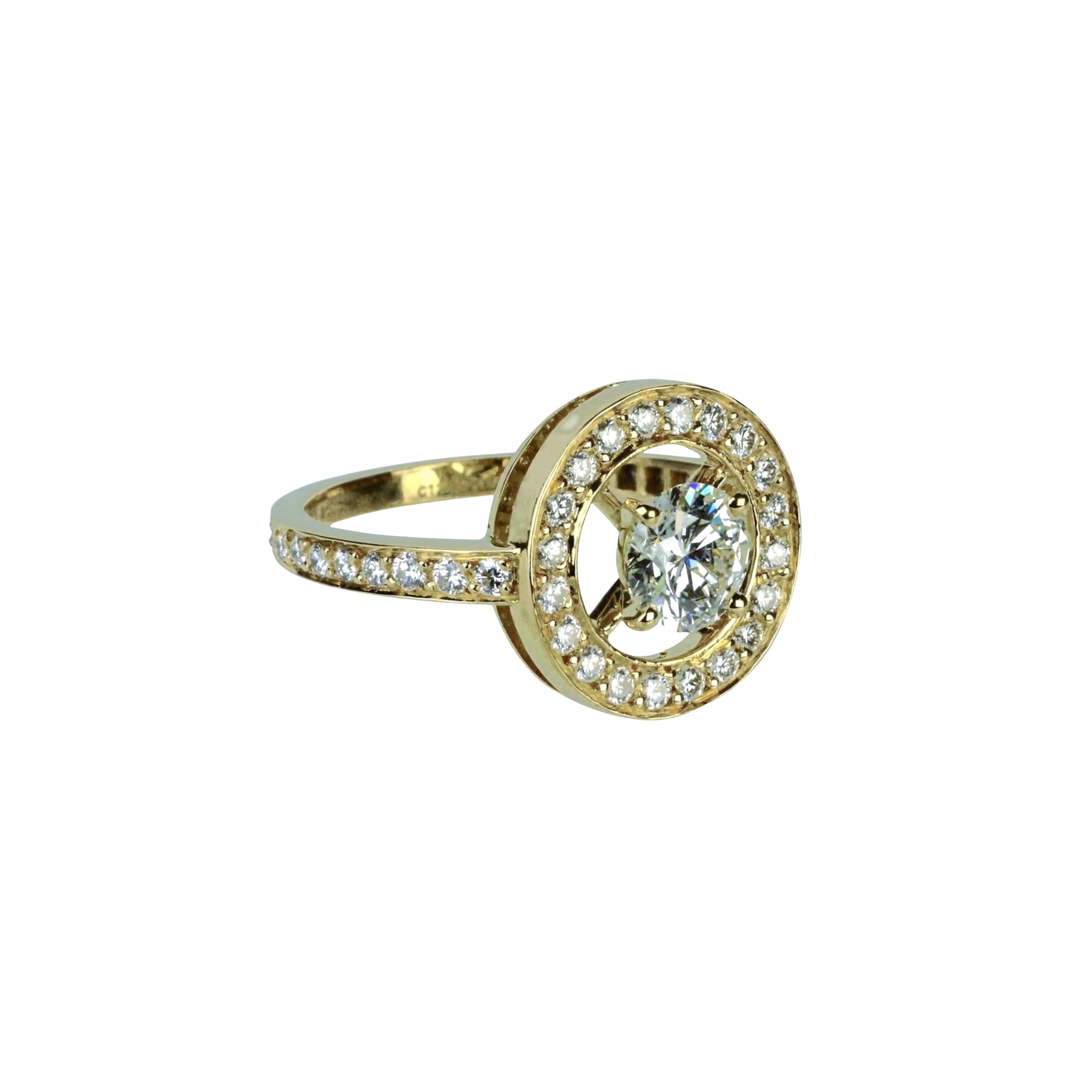 Ava yellow gold & round diamond 0,50 carat Ring - Yellow