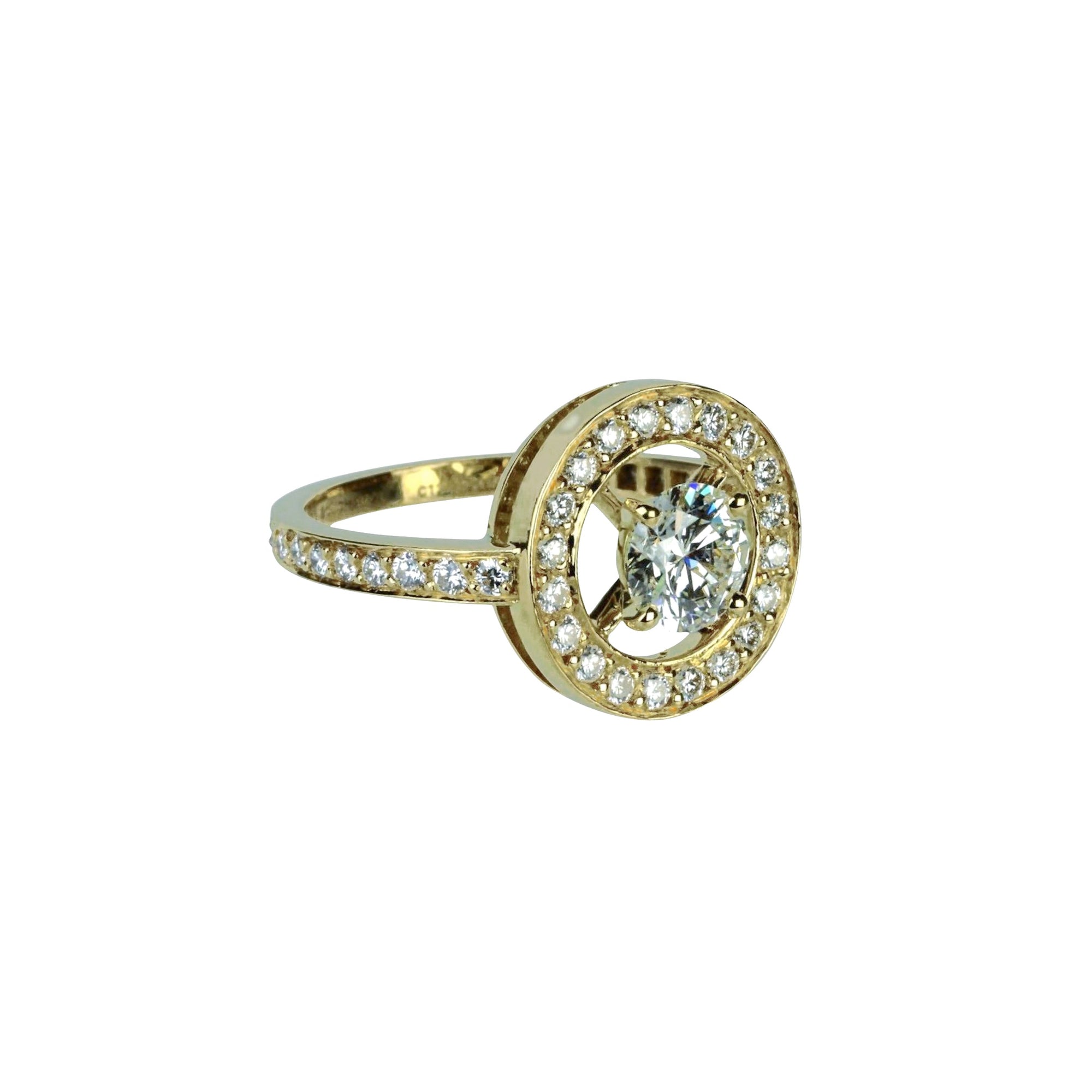 Ava yellow gold & round diamond 0.50 carat Ring - Yellow