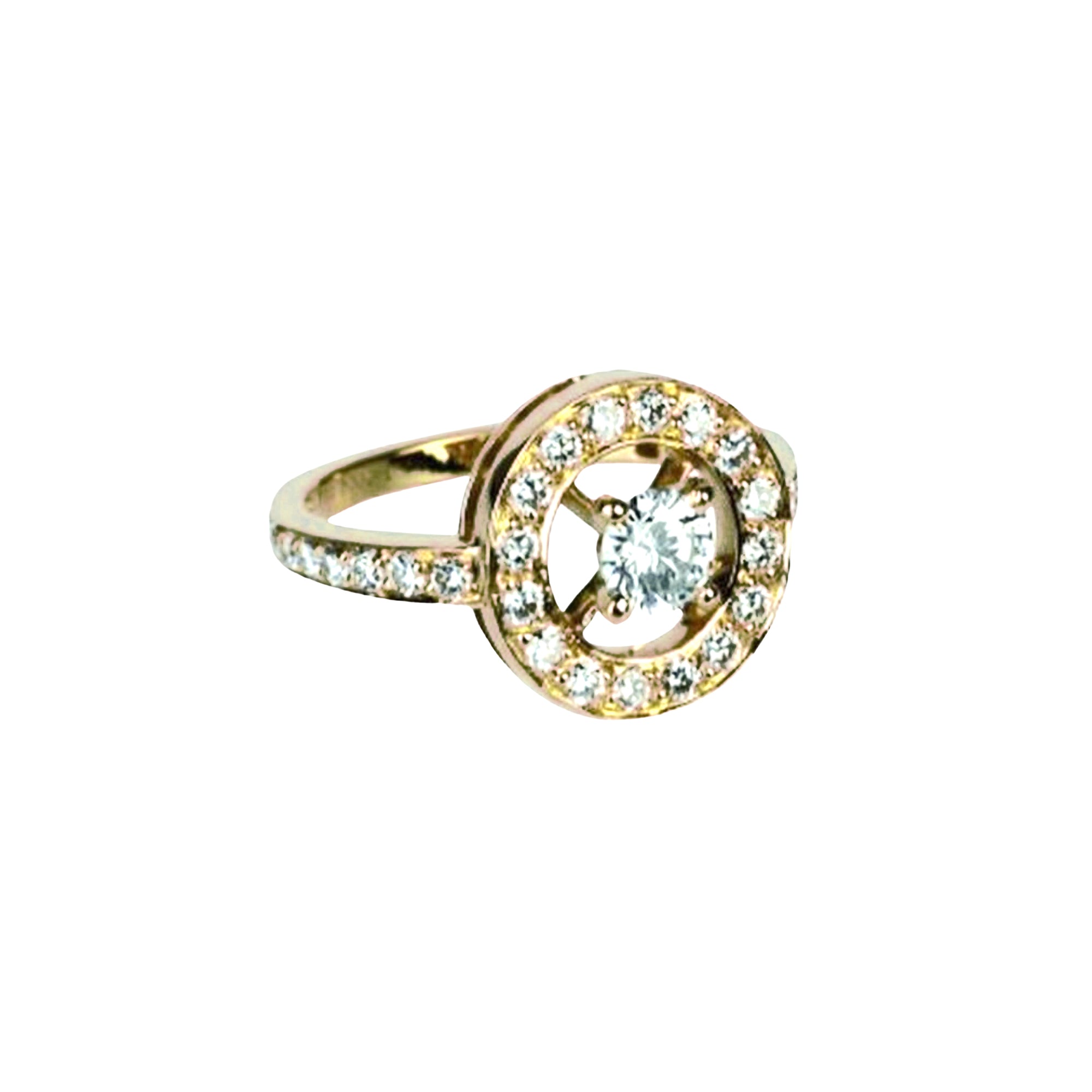 Ava yellow gold & round diamond 0,25 carat Ring - Yellow