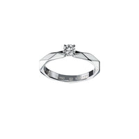 Facette platinum & round diamond 0.50 carat Solitaire - White