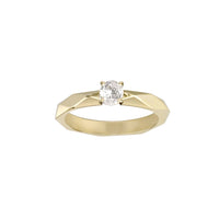 Facette yellow gold & round diamond 0.35 carat Solitaire - Yellow