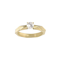 Facette yellow gold & round diamond 0.45 carat Solitaire - Yellow