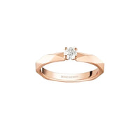 Facette pink gold & round diamond F 0,30 carat Solitaire - Pink