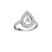 Ava white gold & pear-shaped diamond 0,25 carat Ring - White