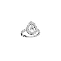 Ava white gold & pear-shaped diamond 0.25 carat Ring - White
