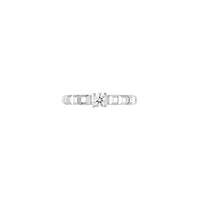 Clou de Paris platinum & round diamond 0,32 carat Solitaire - White