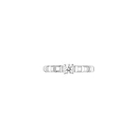 Clou de Paris platinum & round diamond 0.32 carat Solitaire - White