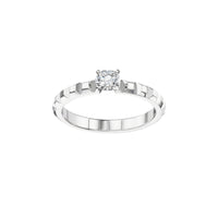 Clou de Paris platinum & round diamond 0.40 carat Solitaire - White