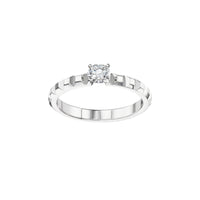 Clou de Paris platinum & round diamond 0,50 carat Solitaire - White