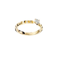 Clou de Paris yellow gold & round diamond 0,50 carat Solitaire - Yellow