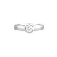 Epure platinum & round diamond 0.30 carat Solitaire - White