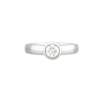 Epure platinum & round diamond 0.40 carat Solitaire - White