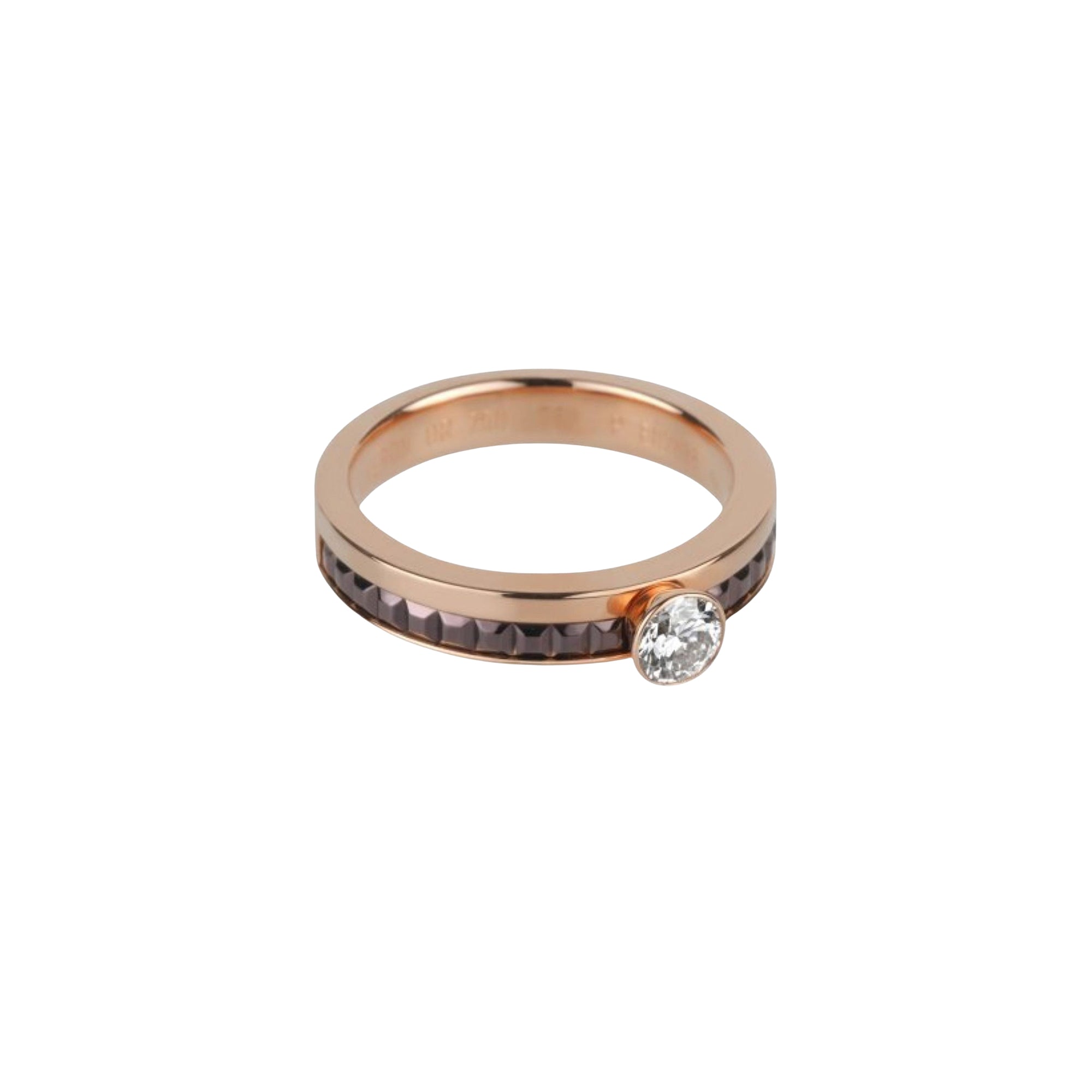 Quatre Classique yellow and pink gold & diamond 0.30 carat Solitaire - Pink