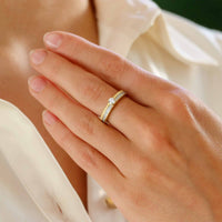 Quatre Radiant Edition yellow and white gold & round diamond 0.20 carat Solitaire - Yellow & White