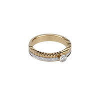 Quatre Radiant Edition yellow and white gold & round diamond 0.20 carat Solitaire - Yellow & White