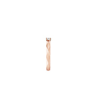 Facette pink gold & round diamond 0.2 carat Solitaire - Pink
