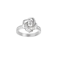 Pivoine white gold & round diamond 0.20 carat Solitaire - White