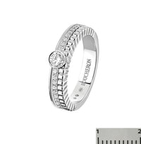 Quatre radiant edition white gold & round diamond 0.20 carat Solitaire - White gold
