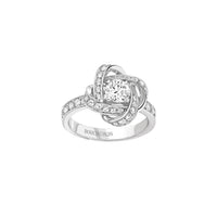 Pivoine white gold & round diamond 0,50 carat Solitaire - White