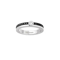 Quatre Black Edition white gold & round diamond 0.20 carat Solitaire - White & Black