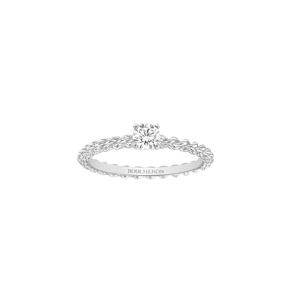 Serpent Bohème white gold & round diamond 0.20 carat Solitaire - White gold