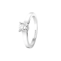 Beloved platinum & round diamond 0,20 carat Solitaire - White