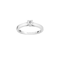 Beloved platinum & round diamond 0,20 carat Solitaire - White