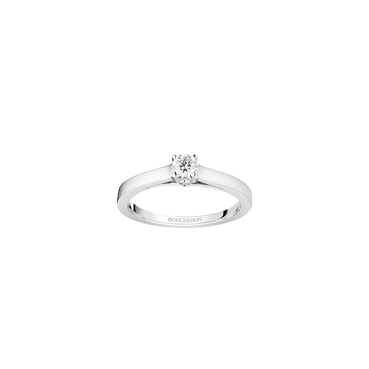 Beloved platinum & round diamond 0.20 carat Solitaire - White