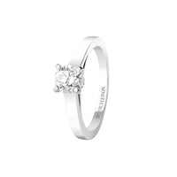 Beloved platinum & round diamond 0.20 carat Solitaire - White
